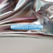 Ткань Кожзам зеркальный (серебро)